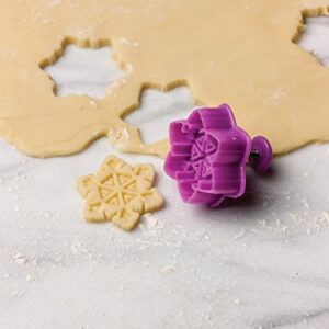 Fox Run Intricate Assorted Winter Snowflake Pastry/Cookie/Pie/Fondant 2" Stamper and Cutters 2", Set of 4, Multi-Color