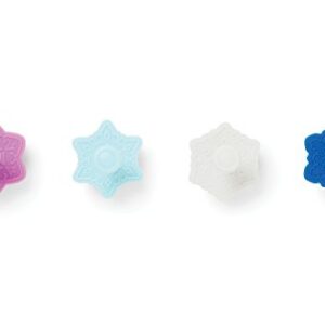 Fox Run Intricate Assorted Winter Snowflake Pastry/Cookie/Pie/Fondant 2" Stamper and Cutters 2", Set of 4, Multi-Color