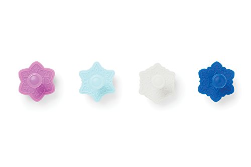 Fox Run Intricate Assorted Winter Snowflake Pastry/Cookie/Pie/Fondant 2" Stamper and Cutters 2", Set of 4, Multi-Color