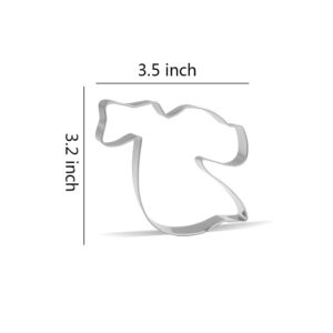 3.5 inch Graduation Gown Cookie Cutter - Stainless Steel