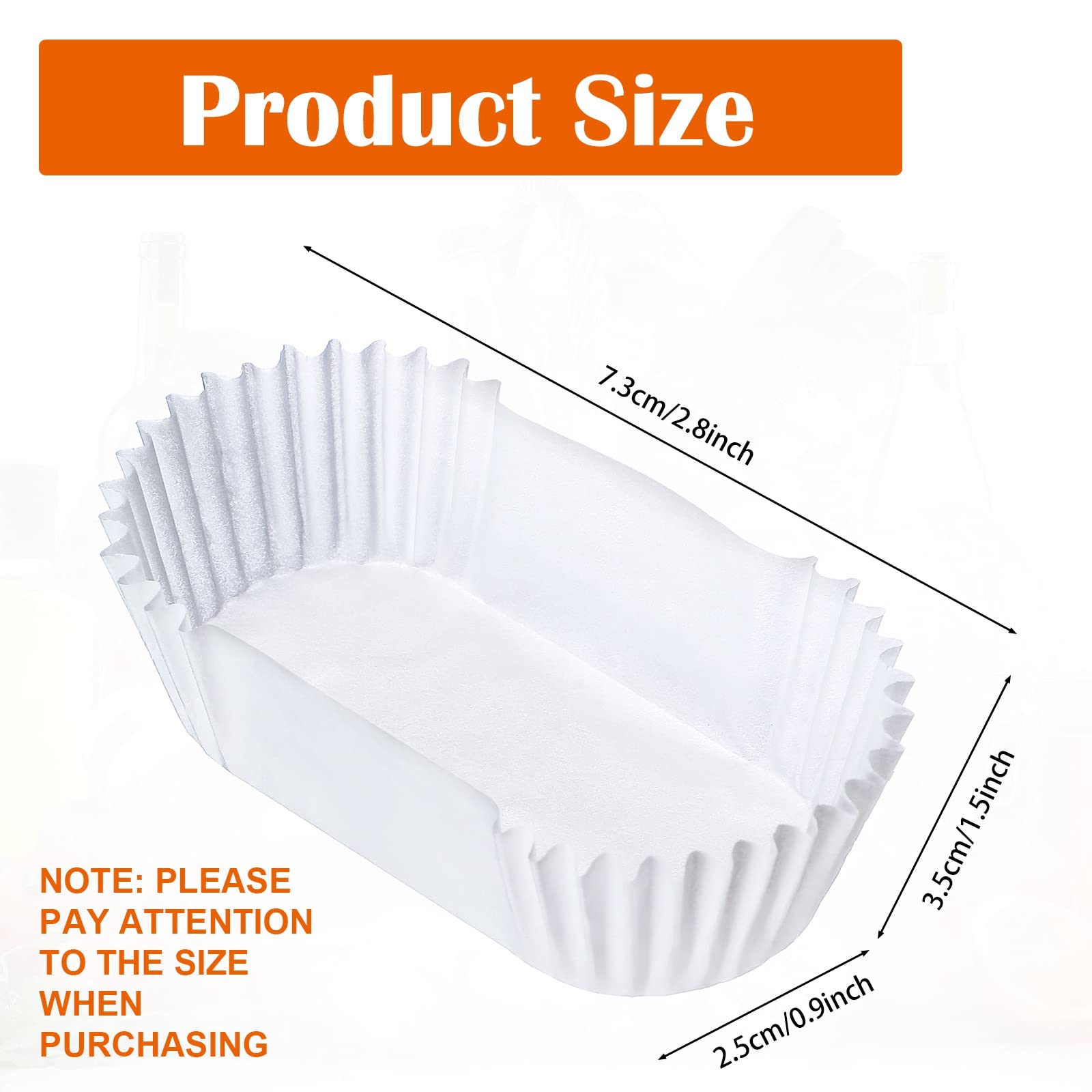 2000 Pieces Oval Cake Paper Tray Baking Cup White Cupcake Papers Mini Loaf Pan Liners Muffin Cups Paper Liners High Temperature Cake Cup Grease Proof Cupcake Liners for Cupcake Muffin Bread