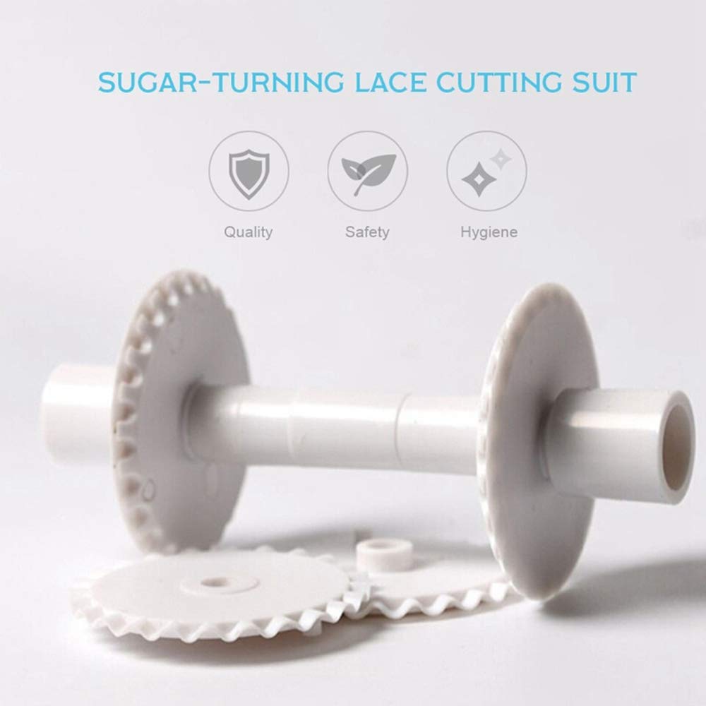 WUSIO DIY Wheel Roller Pary Mold Dough Roller Ribbon Lace Cutters Fondant Derating Mold Border Cutting Cake Tool