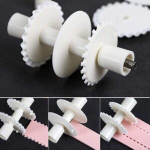 WUSIO DIY Wheel Roller Pary Mold Dough Roller Ribbon Lace Cutters Fondant Derating Mold Border Cutting Cake Tool