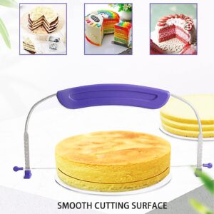 Cake Leveler, Caliamary Adjustable Cake Leveler & Slicer Cutter, Layer Cake Decorating Leveler Cutter Slicer with Stainless Steel Wires and Handle, Baking Tools for 10 Inch Cake, 11.8 x 6.5 inches