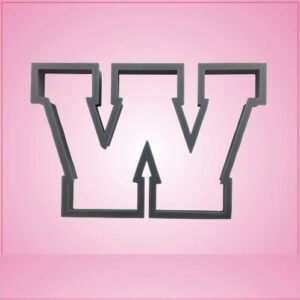 varsity letter w cookie cutter 3 inch (plastic)