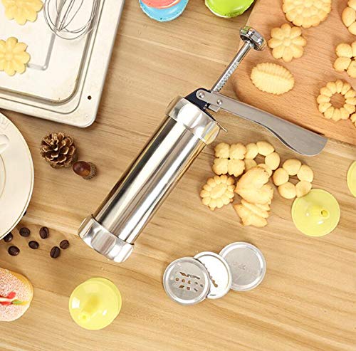 Cool Cook Cookie Press Machine Stainless Steel Biscuit Extruder Press Cookie Gun Kit Set DIY Biscuit Maker Baking Decoration Supplies