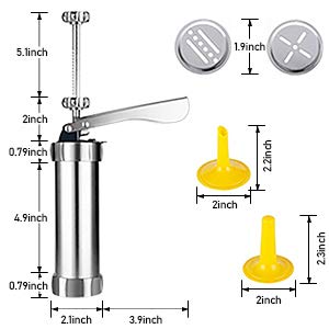 Cool Cook Cookie Press Machine Stainless Steel Biscuit Extruder Press Cookie Gun Kit Set DIY Biscuit Maker Baking Decoration Supplies