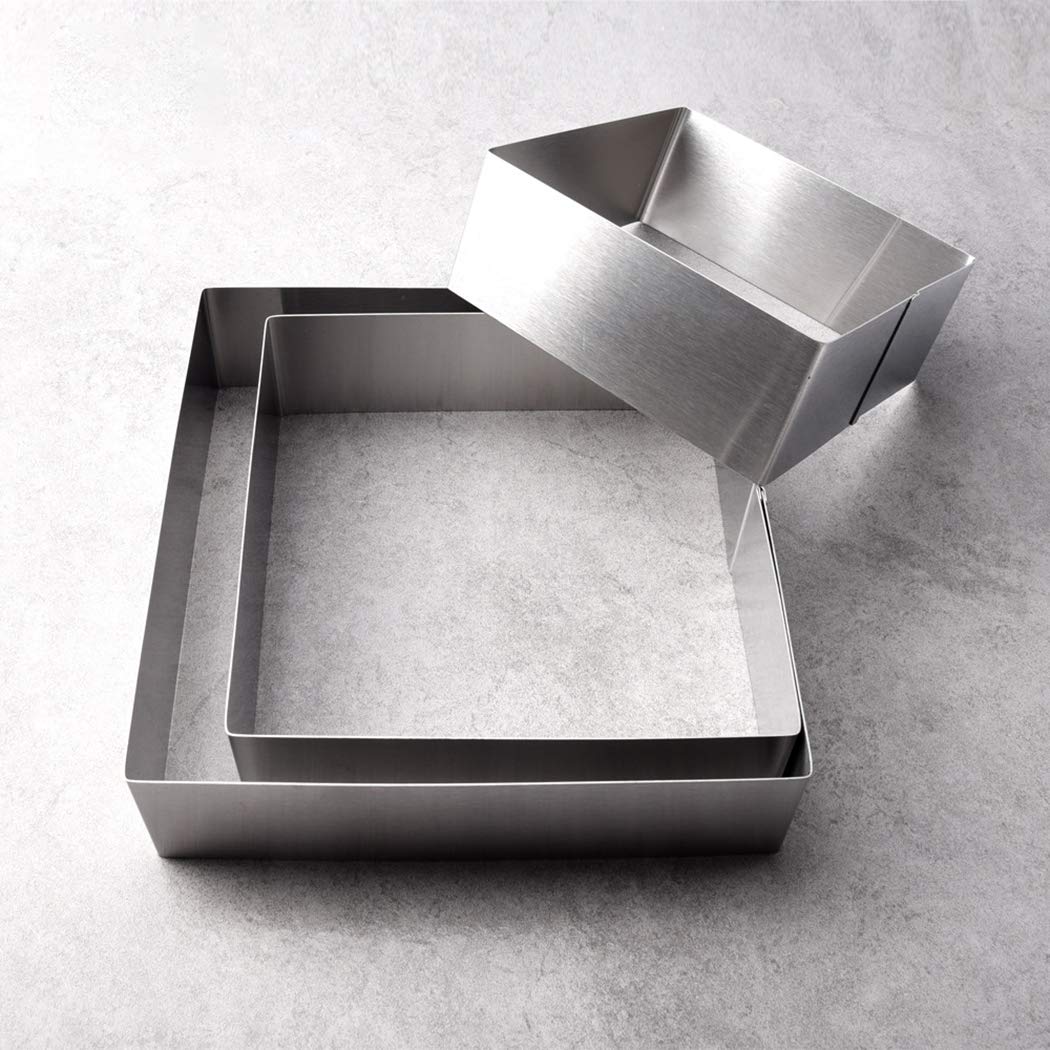 LI-GELISI Stainless Steel Pastry Rings 5/6/7:inch Cake Mousse Ring Set