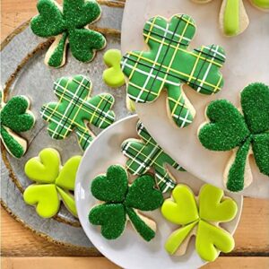 Clover Cookie Cutter Set, 4-Piece Patrick's Day Shamrock Cookie Cutter Set, Irish Holiday Party Supplies4'', 3.2'', 1.85'', 1.3''