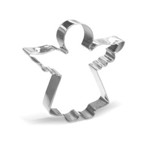 4.3 inch angel cookie cutter – stainless steel