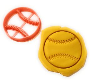 t3d cookie cutters baseball ball cookie cutter, suitable for cakes biscuit and fondant cookie mold for homemade treats, 3.46 x 3.46 x 0.55 inch