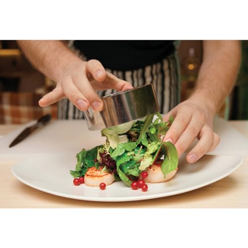 Cutlery-Pro Food Plating Presentation Ring, 18/8 Stainless Steel, 3.5 x 2-Inch