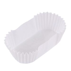 sentop 1000pcs oval paper baking cups, safe grease proof paper tray high temperature cake cup, boat shaped cupcake muffin baking cups for muffins, cupcakes or mini snacks