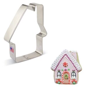 gingerbread house cookie cutter 4.5" made in usa by ann clark