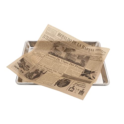 G.E.T. 4-TE1050 12" x 12" Brown Food-Safe Cuban Newsprint Liner (Pack of 1000)