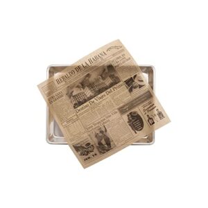 G.E.T. 4-TE1050 12" x 12" Brown Food-Safe Cuban Newsprint Liner (Pack of 1000)