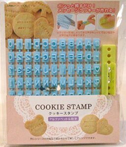 cookie stamp alphabets and numbers from japan