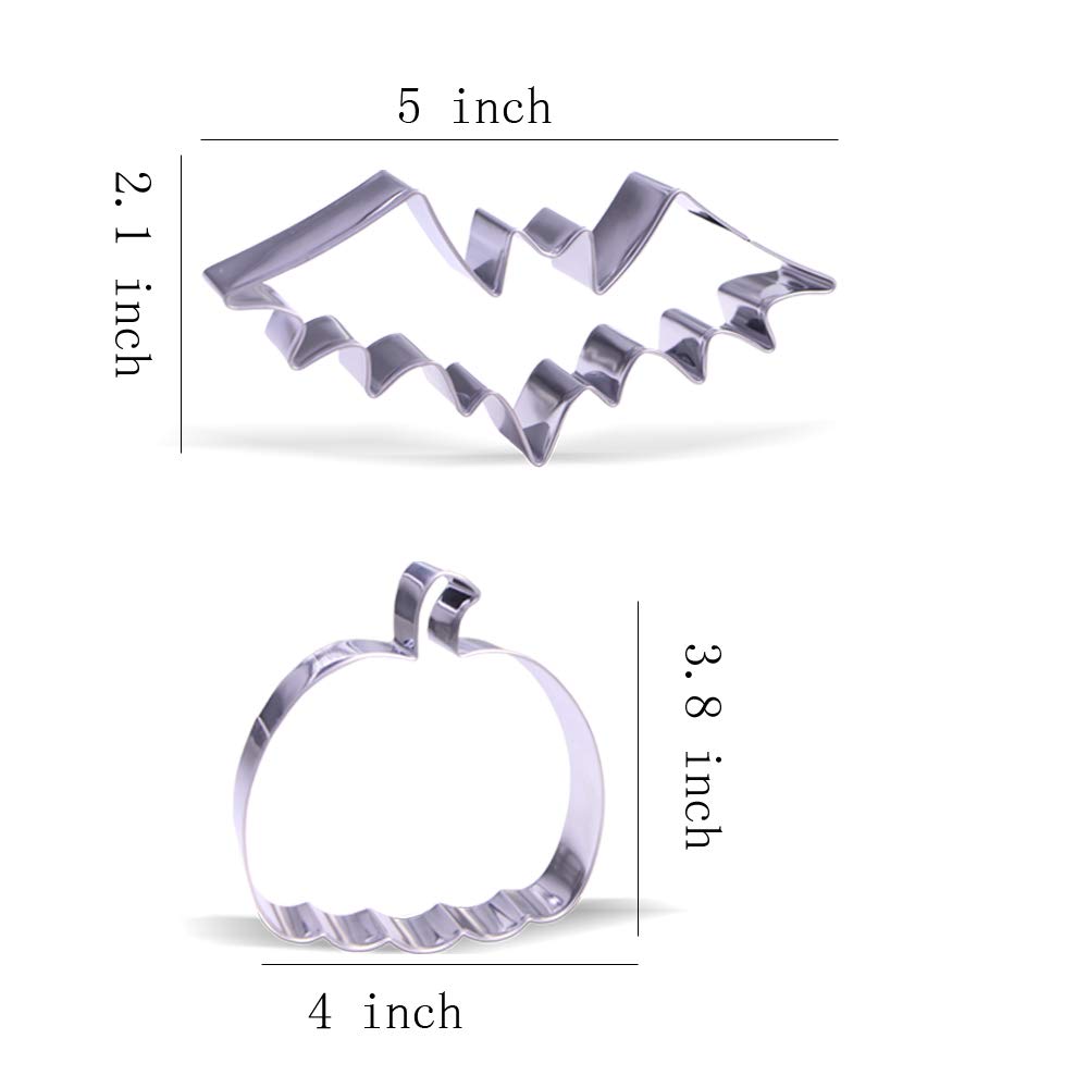 Large Halloween Cookie Cutter Set - 7 Piece - Stainless Steel