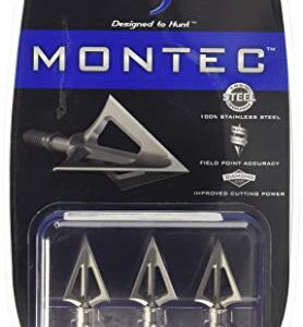 G5 Outdoors Montec 1-1/8-Inch Cut Broadheads (3-Pack), 125 Grain