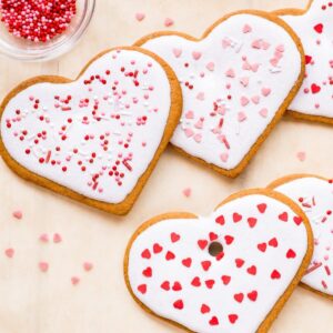 JOB JOL Cookie Cutters 6 PCS, Heart Cookie Cutters, 2'' to 4'', for Valentine's Day