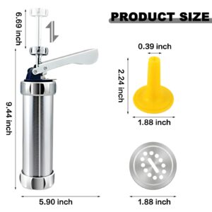 Cookie Press Gun, Cookie Press, Cookie Press for Baking, with 20 Stainless Steel Cookie Discs and 4 Icing Decorating Nozzles, for Home DIY Biscuit Maker and Decoration
