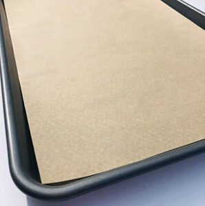 natural parchment paper unbleached 15x21 inches baking 100 sheets | worthy liners non-stick precut baking parchment, perfect for baking cookies and cakes (100)