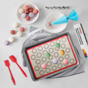 21 Pcs Silicone Macaron Baking Mats Kit Reusable Nonstick Pastry Food Safe for Cookies Macaron and Cake