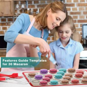 21 Pcs Silicone Macaron Baking Mats Kit Reusable Nonstick Pastry Food Safe for Cookies Macaron and Cake