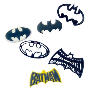 superhero cookie cutters. inspired by/compatible with batman-themed logo, bat-signal and bat outline symbol special occasion/celebration cookie cutters (3 pack)