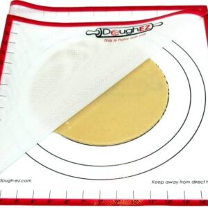 DoughEZ Patented Extra Large 17.5 x 32 Non-Slip Silicone Pastry Dough Rolling Mat and 6 Guide Sticks - BPA Free, Approved materials
