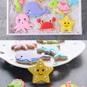 Ocean Cookie Cutters with Matching Cookie Stencils -Set of 16