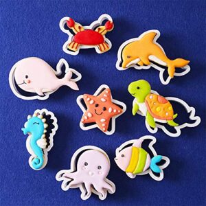 Ocean Cookie Cutters with Matching Cookie Stencils -Set of 16