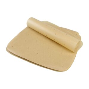 air fryer parchment paper liners（11"×11"） square 100pcs unbleached compatible with xxxl air fryer,perfect for 8.5qt/9.5qt/10qt or bigger air fryers (brown)