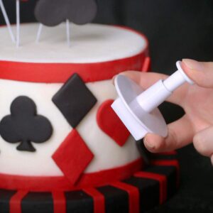 4Pcs/Set Poker Playing Bridge Plastic Cookie Cutter Playing Card Fondant Cutter (Spade, Club, Diamond, and Heart)