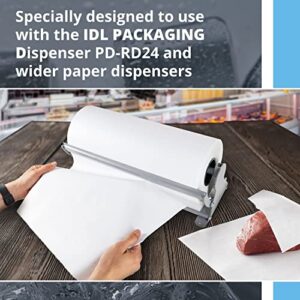 IDL Packaging 24" x 1100' Freezer Paper Roll for Meat and Fish - Plastic Coated Freezer Wrap for Maximum Protection - Safer Choice Than Wax Paper - Wrapping and Freezing Food