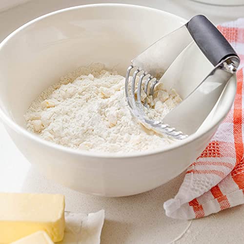 Chef Pomodoro Pastry Blender, Multi-Purpose Dough Blender Mixer, Stainless Steel Blades, Heavy Duty Pastry Cutter, Pastry Blender Stainless Steel, Pizza Dough Blender, Pastry Blender Stainless Steel