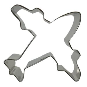 jet airplane metal cookie cutter biscuit cutter fondant cake decorating (3.75 inch)