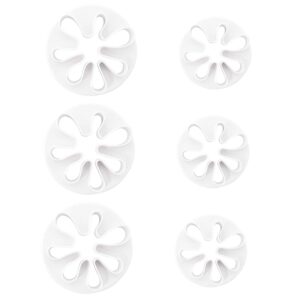 honbay 6pcs plastic paint splatter cookie cutter set cupcake decorating gumpaste fondant mould for cake cupcake decoration and polymer clay crafting projects (2 size)