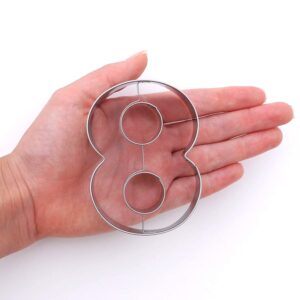 Sweet Cookie Crumbs Number Cookie Cutters, Stainless Steel (8)