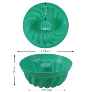 Wisehold 15 Pcs Silicone Baking Cups, 4.3 inch Reusable Pudding Shaped Silicone Cupcake Liners, Silicone Muffin Cups Suitable for Making Cake, Jello and Chocolate