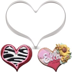 LILIAO Heart Cookie Cutter for Wedding/Baby Shower/Mother's Day - 3.6 x 2.8 inches - Stainless Steel