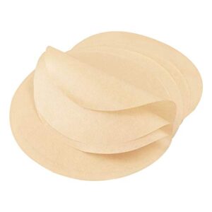 unbleached round parchment paper sheets, baking circles, 100 pcs 9 inch non-stick paper liner for cooking, pizza, baking cakes, cookies,dutch oven, tortilla press, pan, hamberger wrap paper