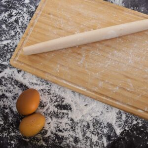 French Rolling Pin for Baking 18 Inch - Gifbera Better Wood Beech Dough Roller Baking Utensils for Pizza Bread Pastry Fondant