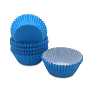 bakehope standard baking cups, classic blue greaseproof festive cupcake liners, 150-count