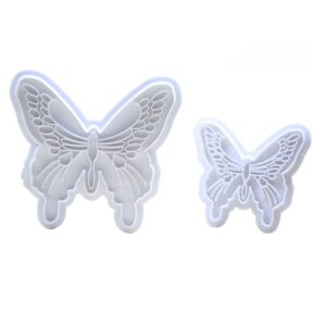 kalaien 2pcs butterfly sugarcraft cookie cutters diy embossing cutter for cake decorating