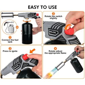 Powerful Cooking Torch,Sous Vide,Propane Kitchen Torch, Searing Steak Meater Gun Lighter,Culinary Kitchen Grilling Tool for Searing Steak & Creme Brulee