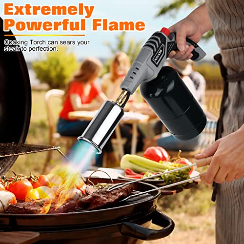 Powerful Cooking Torch,Sous Vide,Propane Kitchen Torch, Searing Steak Meater Gun Lighter,Culinary Kitchen Grilling Tool for Searing Steak & Creme Brulee