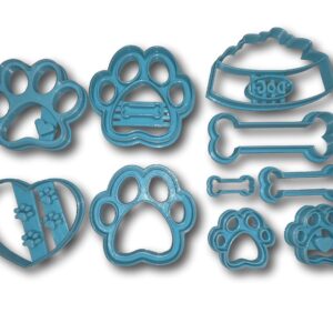 Dog Bone and Paw Limited Edition Cookie Cutter Set of 10