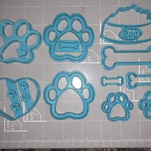 Dog Bone and Paw Limited Edition Cookie Cutter Set of 10