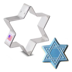 star of david cookie cutter 3.8" made in usa by ann clark